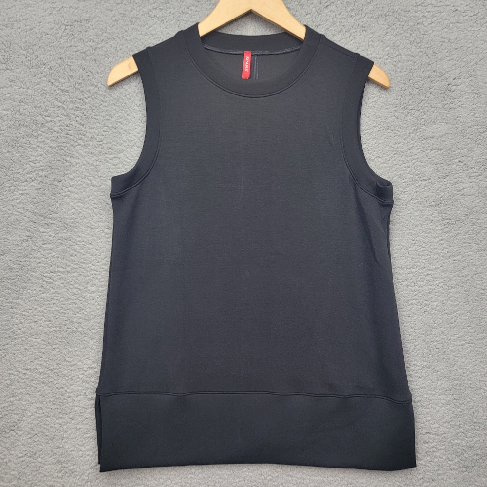 Spanx Air Essentials Tunic Tank Top Blouse  Very Black Women's Size M. Pre-owned - Picture 4 of 11